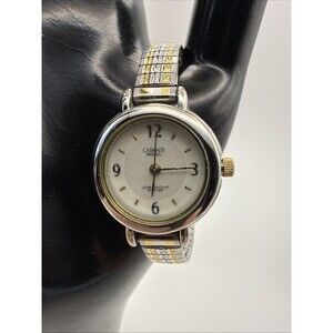 Carriage Ladies Fashion Quartz Watch Round Gold & silver Stretch Band